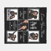 MOM 5エレガントフォトコラージモノグラムユニークMom フリースブランケット (正面(横))