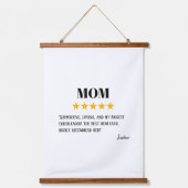 Mom 5スターレビュー | 最高のお母さん 吊り下げ型タペストリー (正面)