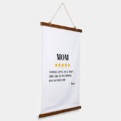 Mom 5スターレビュー | 最高のお母さん 吊り下げ型タペストリー (傾斜あり)