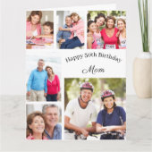 Mom 6フォトコラージュ任意の年齢の大きなハッピーバースデー カード (正面)