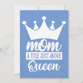 Mom A Title Just Above The Queen Classic 招待状 (裏面)