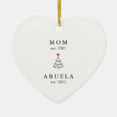 Mom | Abuela 設立年 クリスマス セラミック オーナメント (正面)