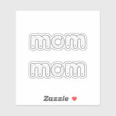 Mom Alphabet Tracing Mother's Day Die Cut Vinyl シール (シート)