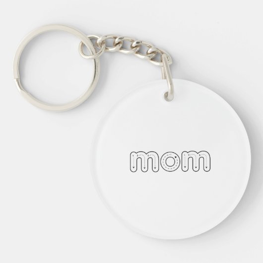 Mom Alphabet Tracing Mother's Day Gift Acrylic キーホルダー (正面)