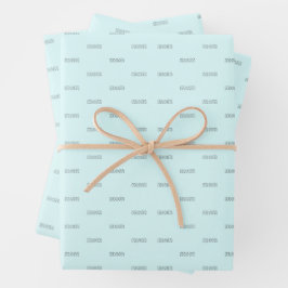 Mom Alphabet Tracing Mother's Day Gift Light Blue ラッピングペーパーシート