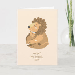Mom and Baby Cub Mother's Day Card カード
