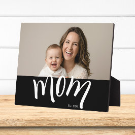 Mom and Baby Photo Custom Year Established フォトプラーク