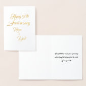 Mom and Dad Golden Wedding Anniversary 箔カード (ディスプレー)