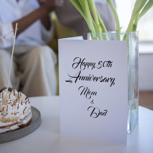 Mom and Dad Golden Wedding Anniversary 箔カード