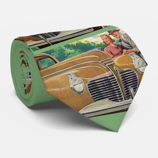 Mom and Dad's MAMMOTH 1941 Plymouth print ネクタイ (ロール)