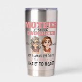 Mom And Daughter Hearts Connected Across Miles 保温保冷タンブラー (正面)