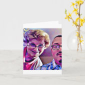 Mom and me Mother's Day 2017 ages 84 and 64 card   カード (黄色い花)