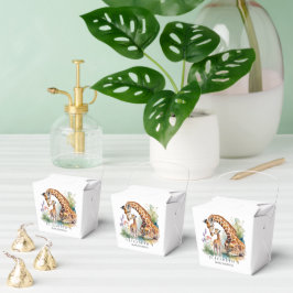 Mom and Me Watercolor Giraffe Baby Shower フェイバーボックス