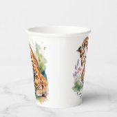 Mom and Me Watercolor Giraffe Baby Shower 紙コップ (右)