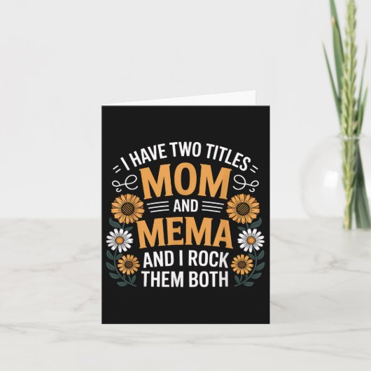 Mom And Mema Floral Mothers Day Gift  カード (正面)