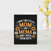 Mom And Mema Floral Mothers Day Gift  カード (黄色い花)