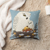 Mom and owlet ready for Christmas クッション (ブランケット)