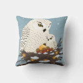 Mom and owlet ready for Christmas クッション (裏面)