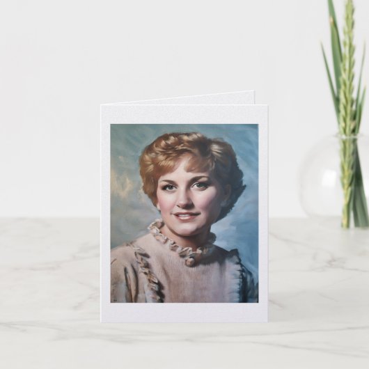 Mom as Computer Impasto Oil Painting  カード (正面)