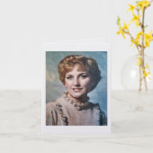 Mom as Computer Impasto Oil Painting  カード (黄色い花)