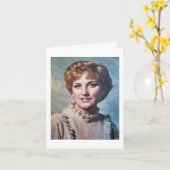 Mom as Computer Impasto Oil Painting  カード (黄色い花)