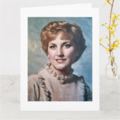 Mom as Computer Impasto Oil Painting  カード (黄色い花)