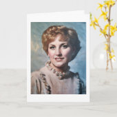 Mom as Computer Impasto Oil Painting  カード (黄色い花)