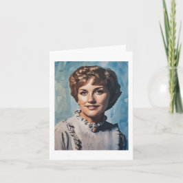 Mom as Computer Watercolor Painting  カード