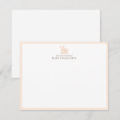Mom & Baby Bunny Nursery Note Card – Baby Shower ノートカード (正面/裏面)