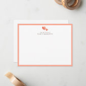 Mom & Baby Heart Balloon Note Card – Personalized ノートカード (正面/裏面インサイチュ)