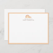 Mom & Baby Rainbow Nursery Note Card. Personalized ノートカード (正面/裏面)