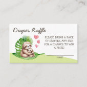 Mom & Baby Sloth Diaper Raffle Card - Insert エンクロージャーカード (正面)