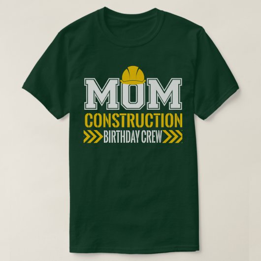 Mom Birthday Crew 1st construction Birthday Truck  Tシャツ (デザイン正面)