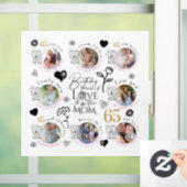 Mom Birthday Photo Collage Keepsake Typography ウィンドウサイン (ホーム)