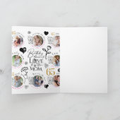 Mom Birthday Photo Collage Keepsake Typography カード (内部)