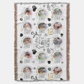 Mom Birthday Photo Collage Keepsake Typography スローブランケット (正面縦)