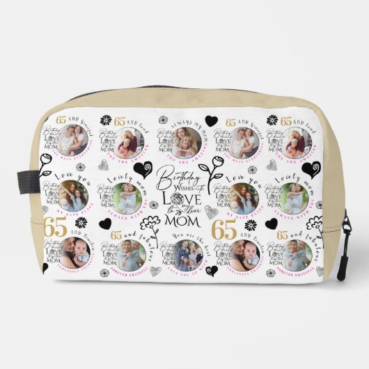 Mom Birthday Photo Collage Keepsake Typography ドップキット (正面)