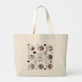 Mom Birthday Photo Collage Keepsake Typography ラージトートバッグ (裏面)