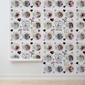 Mom Birthday Photo Collage Keepsake Typography 壁紙