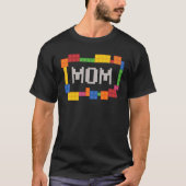 Mom Blocks Master Builder Brick Builder誕生日 Tシャツ (正面)