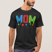 Mom Blocks Master Builder Brick Builder誕生日 Tシャツ (正面)