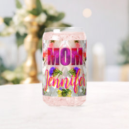 'Mom-Boss-Fire' – Diseño floral en cubos ガラス缶