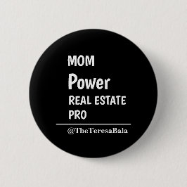 Mom Boss Real Estate Open House Selling Design 缶バッジ