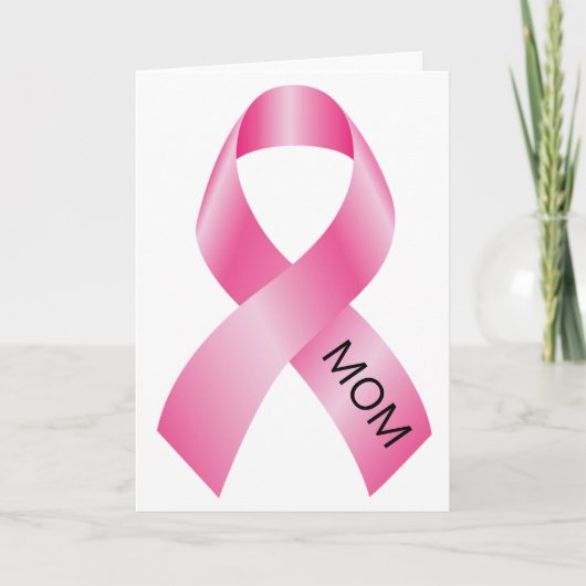 Mom Breast Cancer Awareness Pink Ribbon  カード (正面)