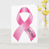 Mom Breast Cancer Awareness Pink Ribbon  カード (黄色い花)