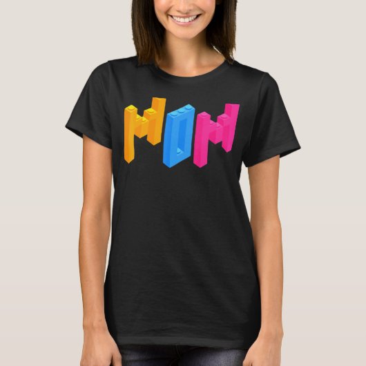 Mom Brick BuilderブロックMaster Builder Tシャツ (正面)