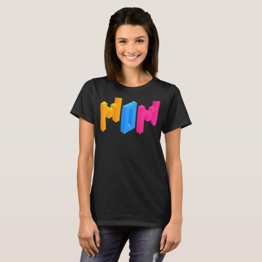 Mom Brick BuilderブロックMaster Builder Tシャツ (正面フル)