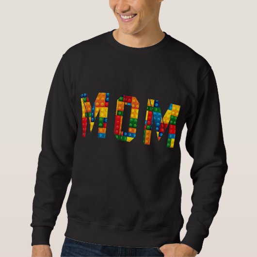 Mom Brick Builder おもしろい Blocks Master Builder スウェットシャツ (正面)