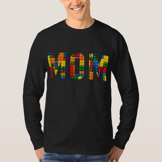 Mom Brick Builder おもしろい Blocks Master Builder Tシャツ (正面)