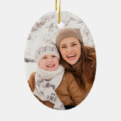 Mom Bright Hollyクリスマスフォト セラミックオーナメント (裏面)